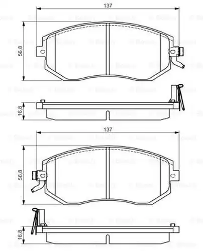 накладки BOSCH 0 986 495 125