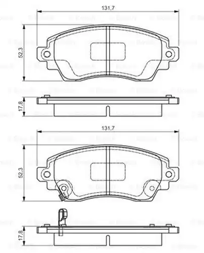 накладки BOSCH 0 986 495 132