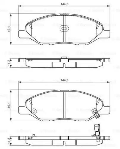 накладки BOSCH 0 986 495 133