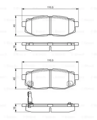 накладки BOSCH 0 986 495 135