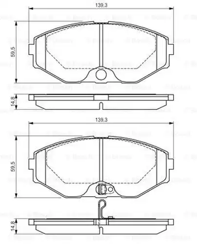 накладки BOSCH 0 986 495 147