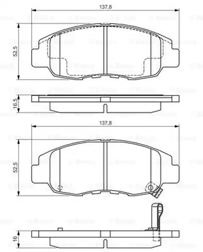 накладки BOSCH 0 986 495 153