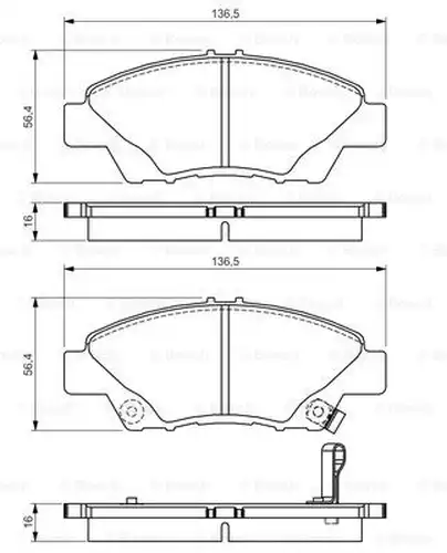 накладки BOSCH 0 986 495 154