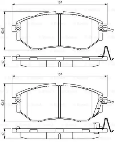 накладки BOSCH 0 986 495 156