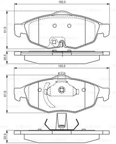 накладки BOSCH 0 986 495 161