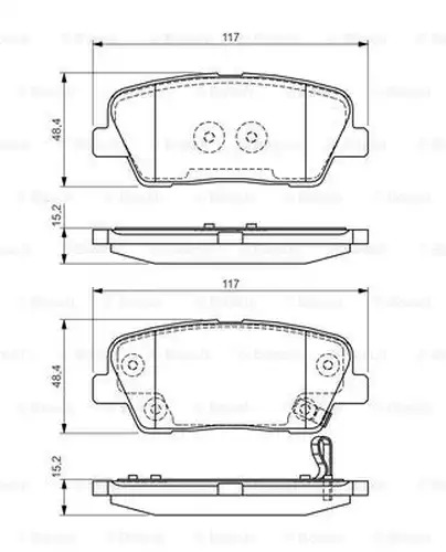 накладки BOSCH 0 986 495 165