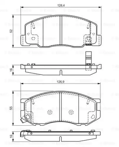 накладки BOSCH 0 986 495 166