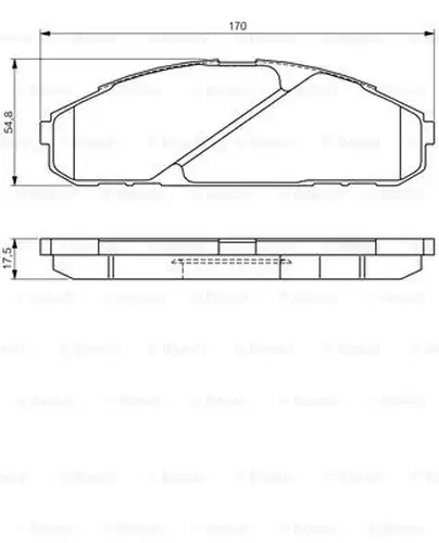 накладки BOSCH 0 986 495 171