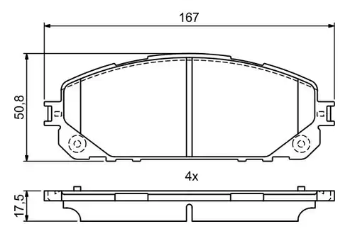 накладки BOSCH 0 986 495 404