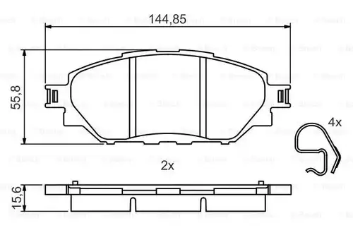 накладки BOSCH 0 986 495 425