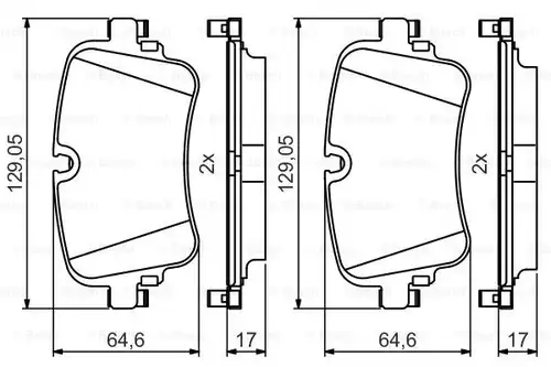 накладки BOSCH 0 986 495 426