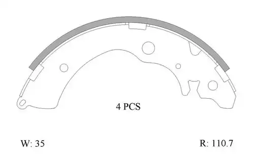 комплект спирачна челюст BOSCH 0 986 AB0 003