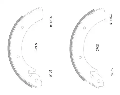 комплект спирачна челюст BOSCH 0 986 AB0 886