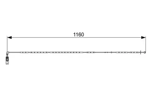 предупредителен контактен сензор, износване на накладките BOSCH 1 987 473 048