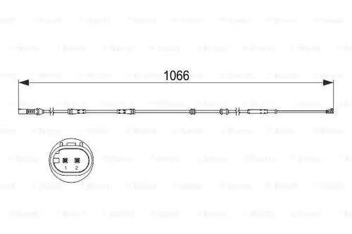 предупредителен контактен сензор, износване на накладките BOSCH 1 987 473 501