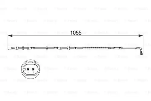 предупредителен контактен сензор, износване на накладките BOSCH 1 987 473 506