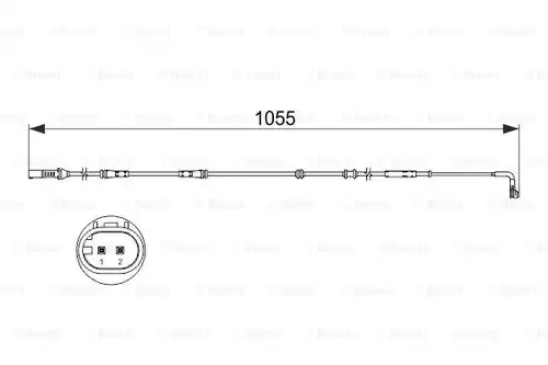 предупредителен контактен сензор, износване на накладките BOSCH 1 987 473 507