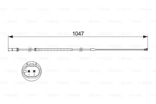 предупредителен контактен сензор, износване на накладките BOSCH 1 987 473 512