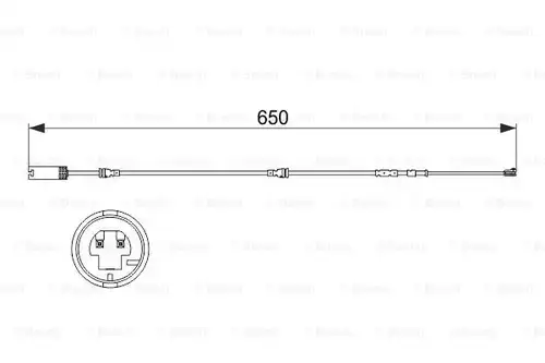 предупредителен контактен сензор, износване на накладките BOSCH 1 987 473 513