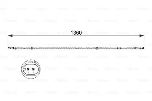 предупредителен контактен сензор, износване на накладките BOSCH 1 987 473 518