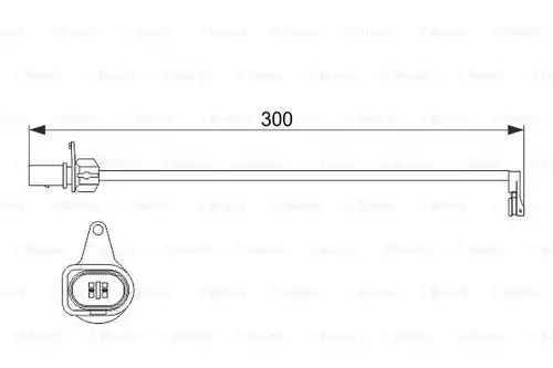 предупредителен контактен сензор, износване на накладките BOSCH 1 987 474 505