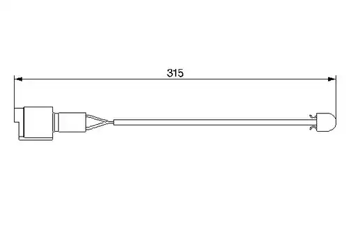 предупредителен контактен сензор, износване на накладките BOSCH 1 987 474 951