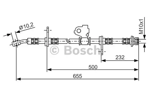 спирачен маркуч BOSCH 1 987 476 322