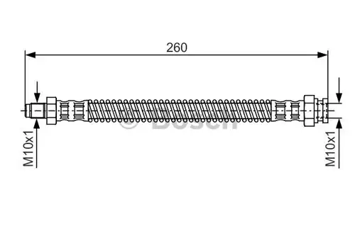 спирачен маркуч BOSCH 1 987 476 522