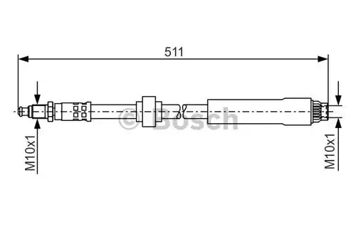 спирачен маркуч BOSCH 1 987 476 531