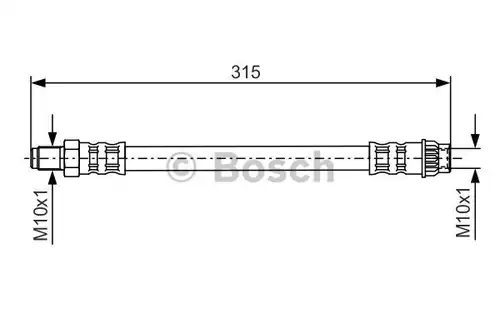 спирачен маркуч BOSCH 1 987 476 558