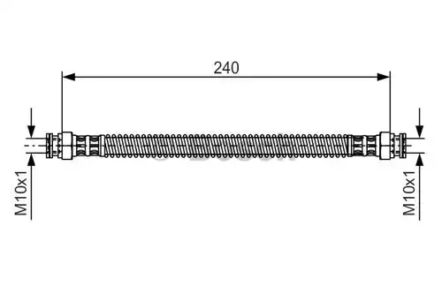 спирачен маркуч BOSCH 1 987 476 676