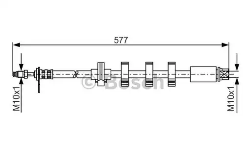 спирачен маркуч BOSCH 1 987 476 809
