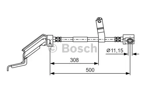 спирачен маркуч BOSCH 1 987 476 866