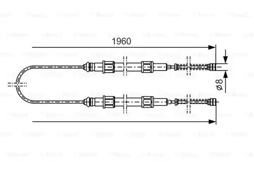 жило за ръчна спирачка BOSCH 1 987 477 002