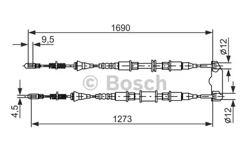 жило за ръчна спирачка BOSCH 1 987 477 129