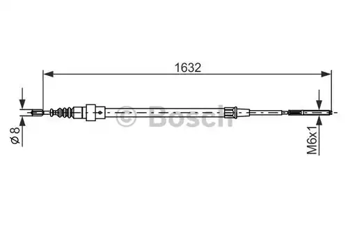 жило за ръчна спирачка BOSCH 1 987 477 204