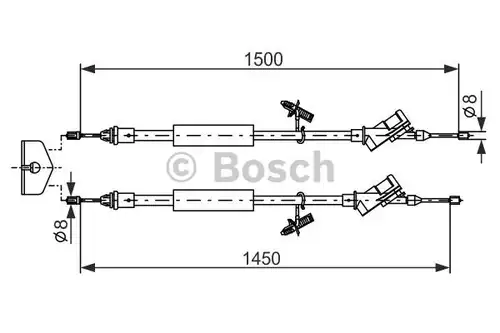 жило за ръчна спирачка BOSCH 1 987 477 222