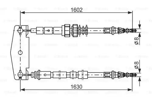 жило за ръчна спирачка BOSCH 1 987 477 232