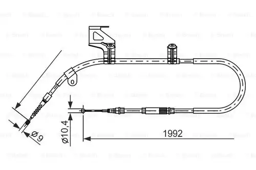 жило за ръчна спирачка BOSCH 1 987 477 244