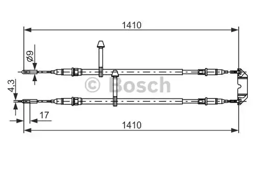 жило за ръчна спирачка BOSCH 1 987 477 245