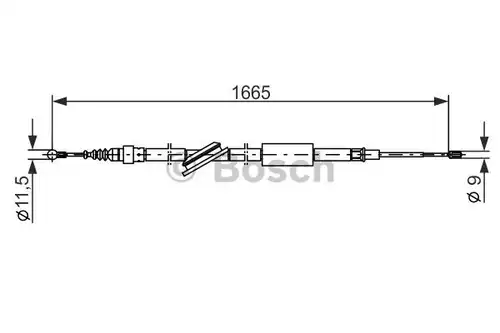 жило за ръчна спирачка BOSCH 1 987 477 249