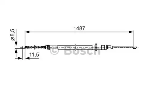 жило за ръчна спирачка BOSCH 1 987 477 280