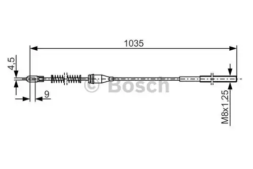 жило за ръчна спирачка BOSCH 1 987 477 307