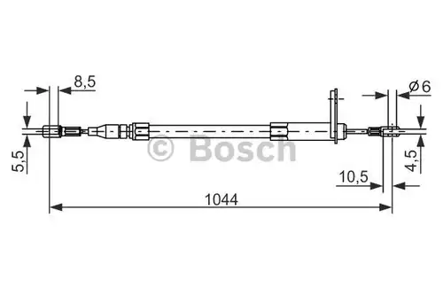 жило за ръчна спирачка BOSCH 1 987 477 324