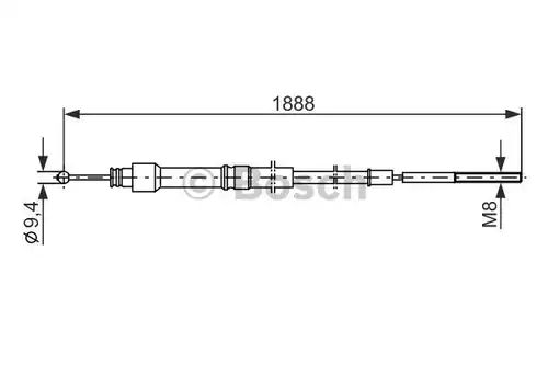 жило за ръчна спирачка BOSCH 1 987 477 336