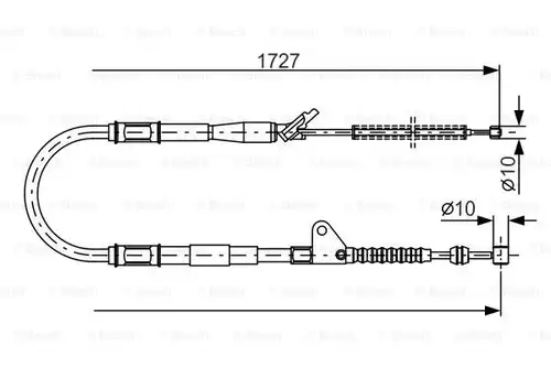 жило за ръчна спирачка BOSCH 1 987 477 410
