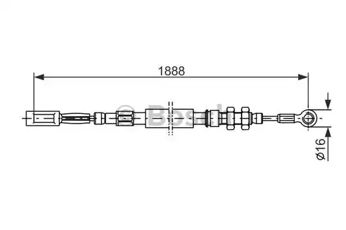 жило за ръчна спирачка BOSCH 1 987 477 420