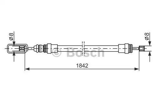 жило за ръчна спирачка BOSCH 1 987 477 422