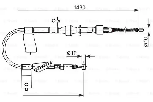 жило за ръчна спирачка BOSCH 1 987 477 447