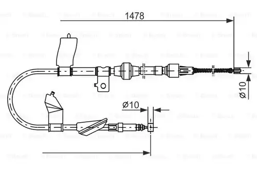жило за ръчна спирачка BOSCH 1 987 477 448